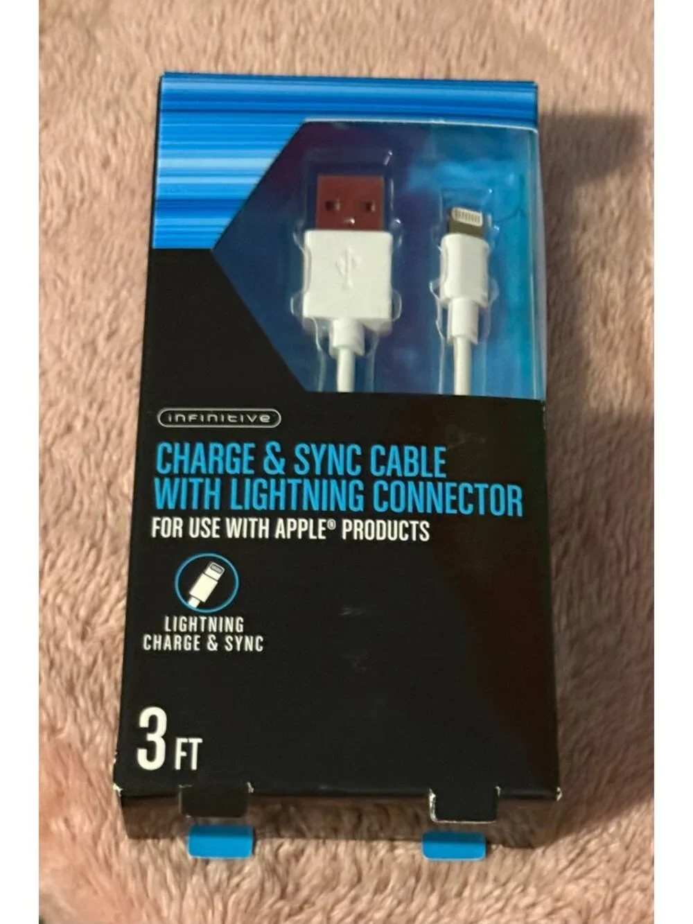 Infinitive LIGHTNING Charge & Sync Cable – 3 FT – NEW
